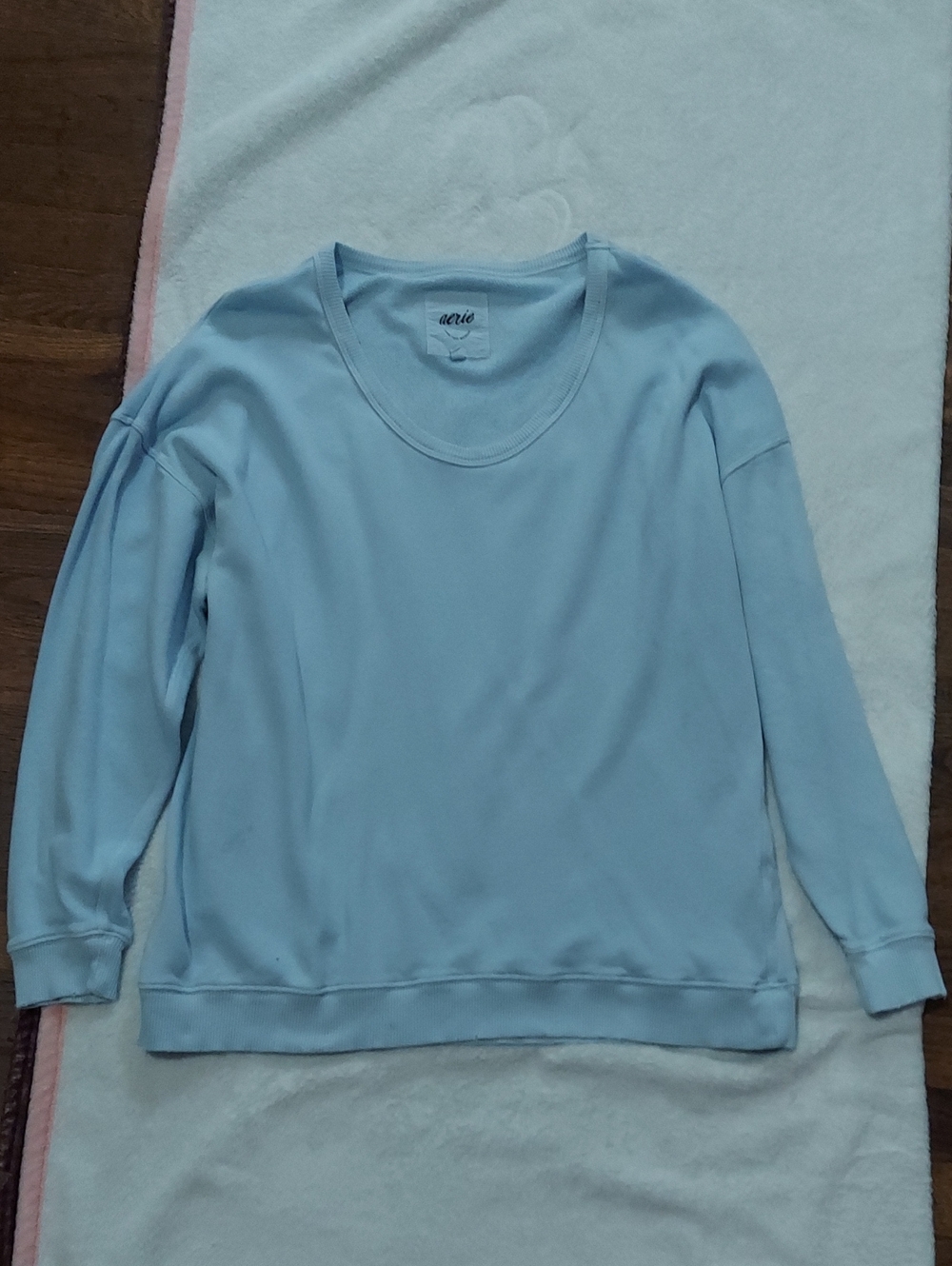 5 for $10 M&M aerie Powder Blue Crewneck Sweatshirt